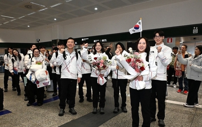 밀라노 입성한 올림픽 한국 선수단