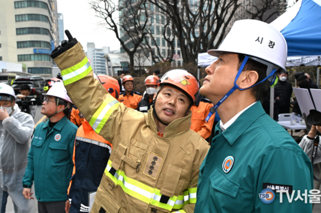 오세훈 서울시장, 중구 소공동 복합건축물 화재 현장 점검
