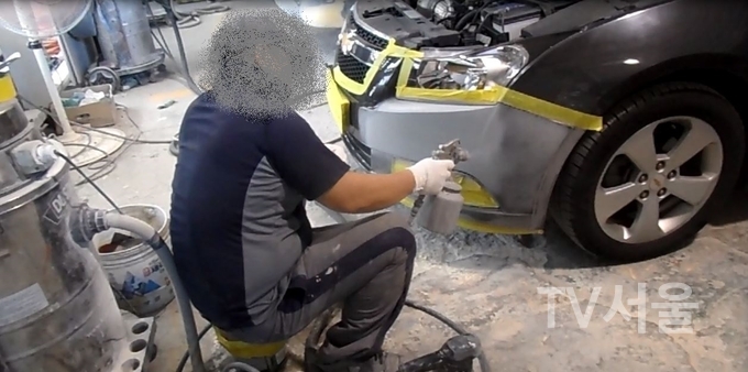 신고받은 도장시설이 아닌 곳에서 외부도장을 하고 있다